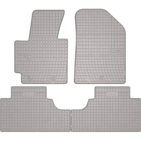 Alfombrillas de goma para coche: Kia Soul II monovolumen (2013-2019) - color gris a juego (1/5)