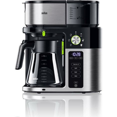 Braun KF 9050 BK MultiServe Macchina da Caffe' con Filtro 1750W 10 Cups Inox-Nero-Acciaio (1/4)