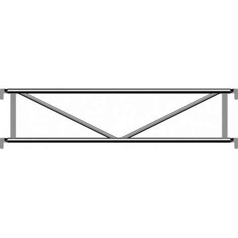 Layher – Garde-corps aluminium 2.07 m – Protection latérale pour chantiers humides – Assemblage par clavetage – Verrouillage facile