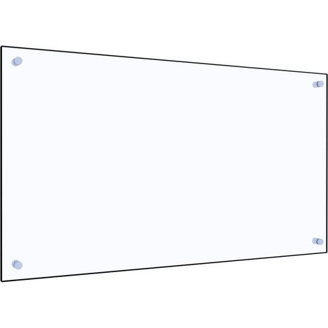 Dosseret de cuisine Fond de hotte Crédence de cuisine Transparent 90x50 cm Verre trempé NSME7748 (1/5)