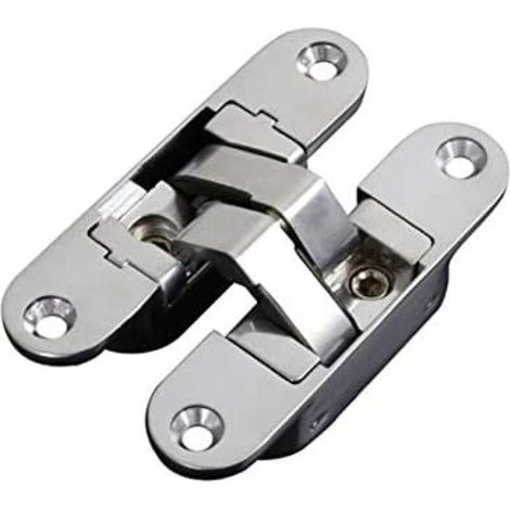 Charnière invisible pour portes, charnières invisibles pour portes lourdes, charge de 35 kg, ouverture de 180º, zamak (1/4)