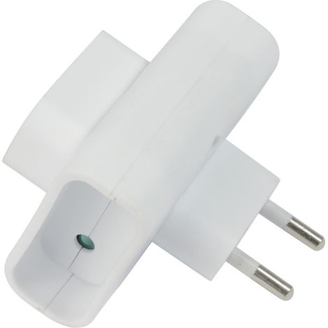 Triplite 3x6A Latérale GEFOLEC – Triple Prise Compacte – 230V – Couleur Blanche – Sécurité et Praticité
