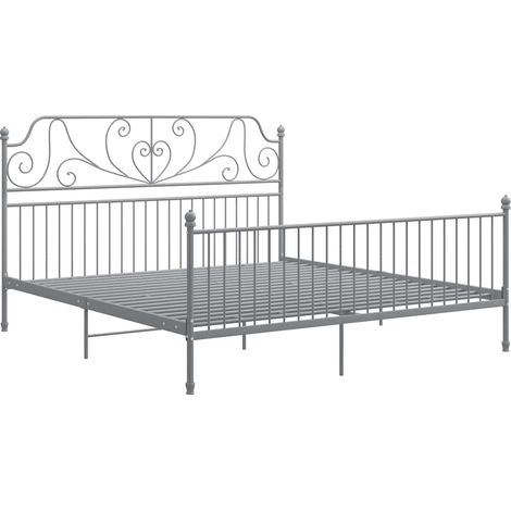 Maison Exclusive - Bettgestell Grau Metall 200x200 cm
