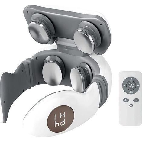 Massageur électrique pour colonne cervicale - Télécommande incluse - 5 modes de massage - Tête de massage 3D flottante avec aimant
