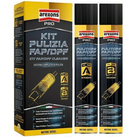 KIT PULIZIA FAP DPF AREXONS DETERGENTE FILTRO ANTIPARTICOLATO DIESEL