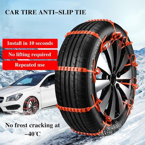 20 cadenas antideslizantes para nieve, cadenas para nieve y hielo, cadenas de tracción para neumáticos de automóviles y vehículos de pasajeros. (1/4)