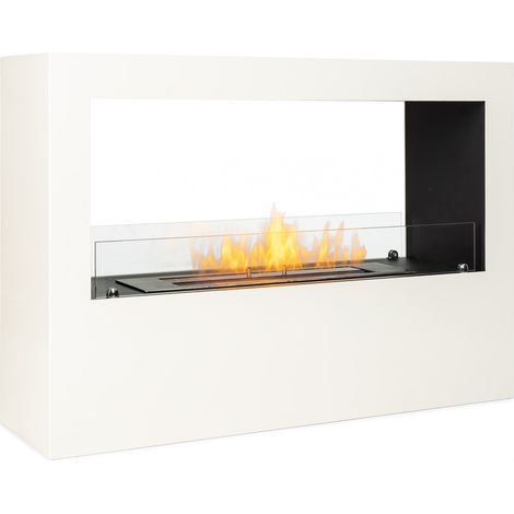 Blumfeldt – Cheminée électrique décorative 900/1800 W – Effet flamme réaliste – Télécommande et minuterie – Acier inoxydable et verre trempé (1/2)