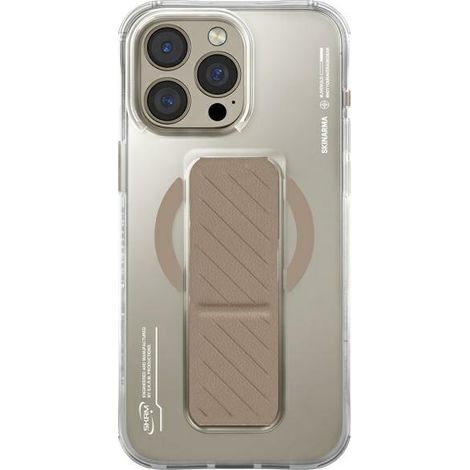 Funda con carga magnética y soporte Skinarma Axon para iPhone 16 Pro Max de 6,9 pulgadas, color champán. (1/5)