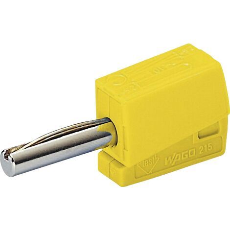Fiche banane mâle Ø de la broche: 4 mm WAGO 215-511 jaune 1 pc(s) (1/4)