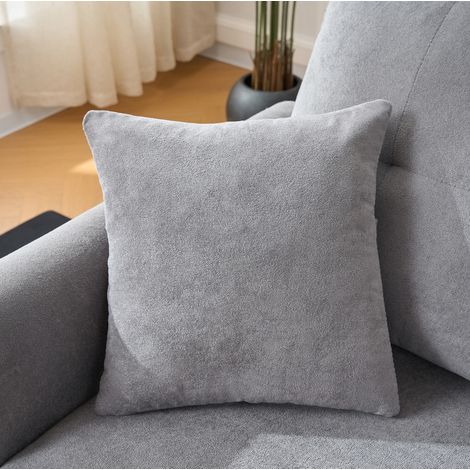 Canapé d'angle convertible 206x130x85 cm en chenille gris avec coffre, pour salon – MEUBLIV (1/5)
