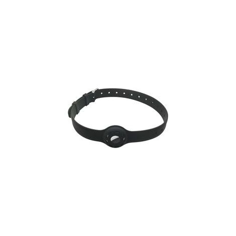 Collier anti-étranglement pour chat en silicone réglable avec compartiment AirTag – noir, sécurité clip-libre, taille unique (1/5)