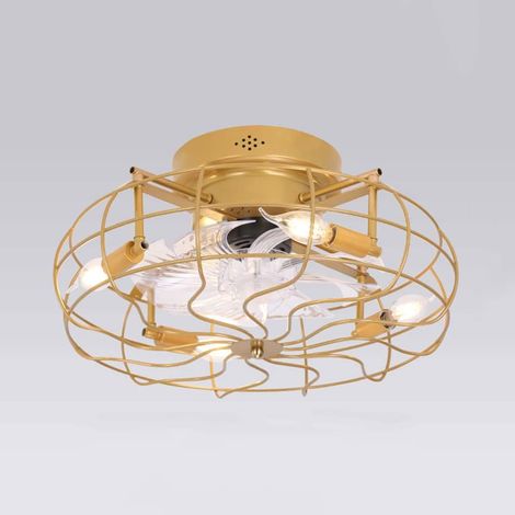 Prix Usine 2023 Nouveau Style Américain Lampe de Ventilateur de Plafond Led Fer Forgé Ventilateur Suspension Lampe Minimaliste Créative Villa Chambre Salon Salle à Manger Cuisine Télécommande Ventila (1/5)