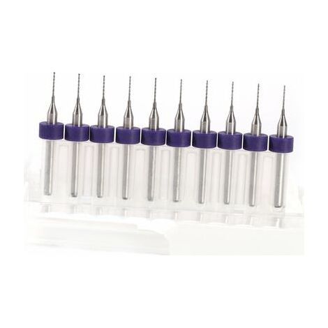 10Pcs Micro Foret Spiral pour Carte de Circuit Imprimé PCB de Précision 0.5mm Accessoires de Perceuse(0.5mm) (1/5)