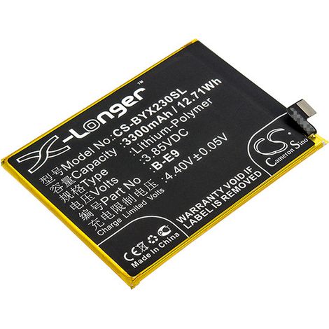 NX - Batterie téléphone, smartphone, GSM pour BBK 3.85V 3300mAh - B-E9 (1/2)