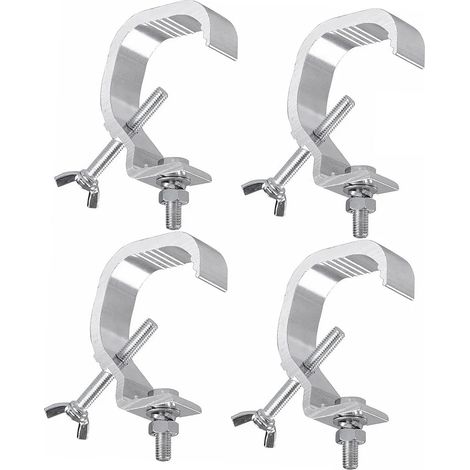 Set mit 4 rutschfesten Aluminium-Bühnenlampenhaken, beweglicher Scheinwerferkopf (1/5)