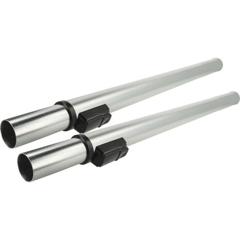 vhbw 2x tubo compatibile con Nilfisk SALTIX 10, 10 HEPA ECO aspirapolvere - con attacco da 32 mm, 60 - 94 cm, nero / argento