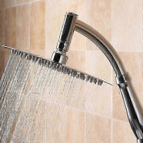 Pommeau de douche puissant effet pluie - Grand pommeau de douche cascade avec finition chromée - Accessoires de douche universels pour le remplacement des pièces de douche (1/3)