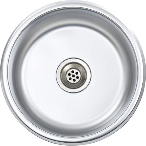 Maison Exclusive - Einbauspüle mit Sieb und Siphon Edelstahl