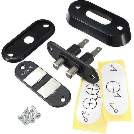 1 juego de interruptores de contacto para puertas correderas P-3 negros para sistemas de cierre centralizado de furgonetas y accesorios de alarma para coches (1/5)