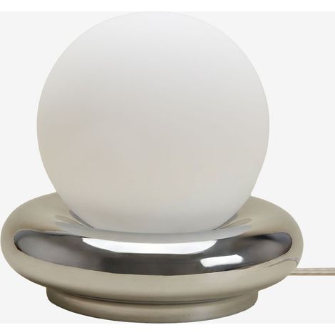 Lampe de table en céramique avec boule en cristal Kryx SKLUM Gris Chromé