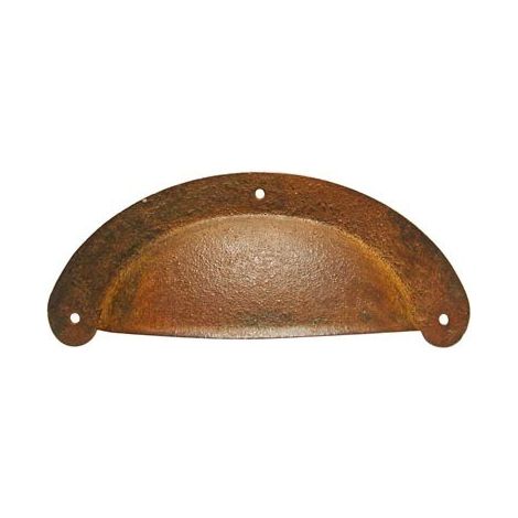 Poignée coquille DUBOIS - 41 x 100 mm - fer rouillé ciré - 498510