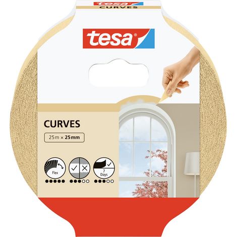 tesa KURVEN 56533-00001-02 Kreppband Beige (L x B) 25 m x 25 mm 1 St. (1/5)