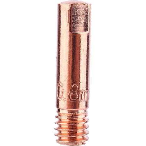 10 pièces MB-15AK M6 0.8mm/1.0mm pour torche de soudage MIG/MAG, buses de contact haute qualité (1/5)