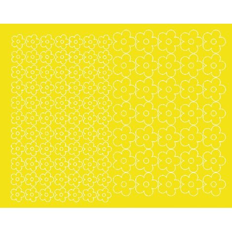 Pegatinas para casco de bicicleta con diseño de flores, 112 unidades, color amarillo mate.