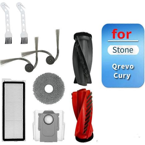 Brosse pour aspirateur Pour Robot Aspirateur QrevoCury Accessoires Main Brosse Side Sac à poussière de remplacement Pack Brosse (1/5)