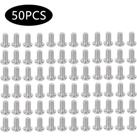 50 vis à tête bombée en inox, lot de boulons demi-ronde à six pans creux M6 (M6x12mm), visserie acier inoxydable (1/5)