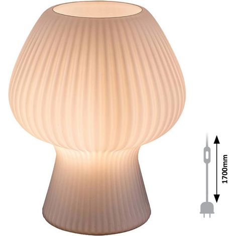 Lampe de table blanche verre E14 Vinelle Rabalux 74023 (1/5)