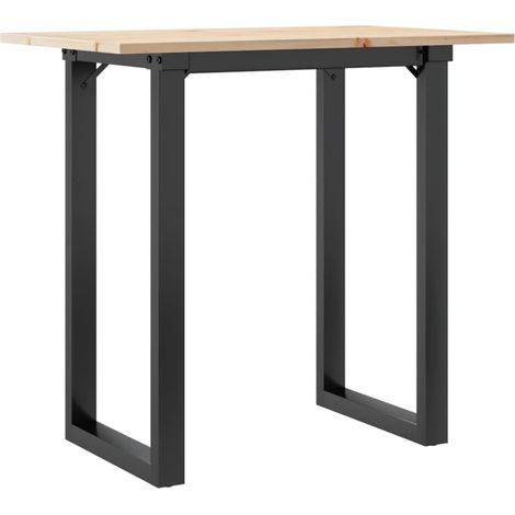 Maison Exclusive - Esstisch O-Gestell 80x50x75 cm Massivholz Kief