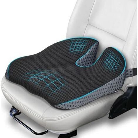 Coussin Voiture Conducteur - Coussin Siège Voiture Rehausseur Adulte en Mousse Mémoire - Coussin Chaise Bureau Anti-Glissant pour Voiture/Bureau/Camion (1/4)