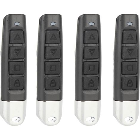 Lot de 4 télécommandes clonées 433 MHz à 4 canaux pour porte de garage électrique automobile (1/5)