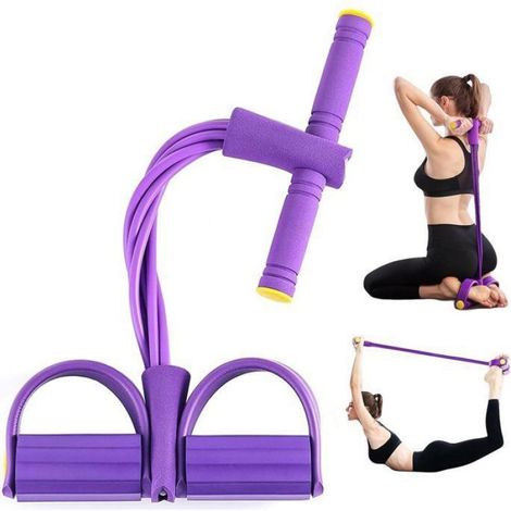 Pédales À 6 Tubes - Bande De Résistance Avec Poignées - Pour Exercice Abdominal Et Fitness - Lot De 1 (1/4)