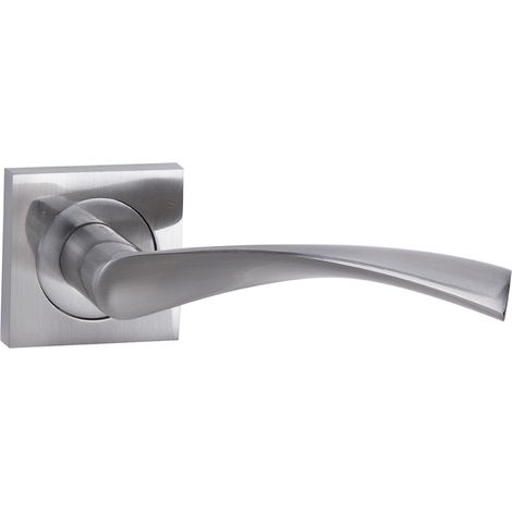 Manilla aluminio níquel satinado roseta cuadrada puerta acceso bajo uso