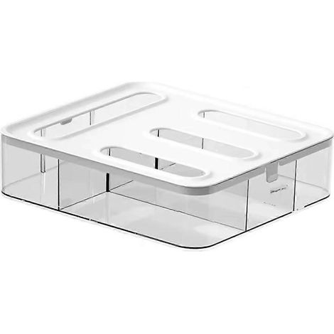 Distributeur de film alimentaire, boîte de rangement pour film étirable et sacs à sandwich - Gain de place pour tiroir et organisation de la maison (1/5)