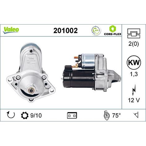 Démarreur VALEO 201002 CHEVROLET 09000801 09163856 09512051 10455506 1202003