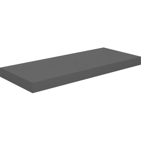 Étagère murale,Étagère flottante Gris brillant 60x23,5x3,8 cm MDF CFW98700 (1/5)