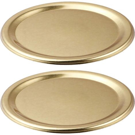 Couvercles pour bocaux de conserve standard, étanches, dorés, 6,80 x 6,80 x 0,30 cm, lot de 24 (1/5)