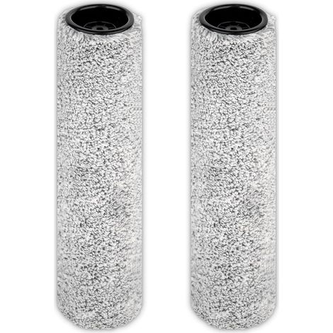2 Pièces - Rouleau-Brosse - Accessoire Aspirateur Laveur - Compatible Tineco Floor One S9 S7 Pro S6 - Nettoyage Sols Durs - Microfibre - Gris