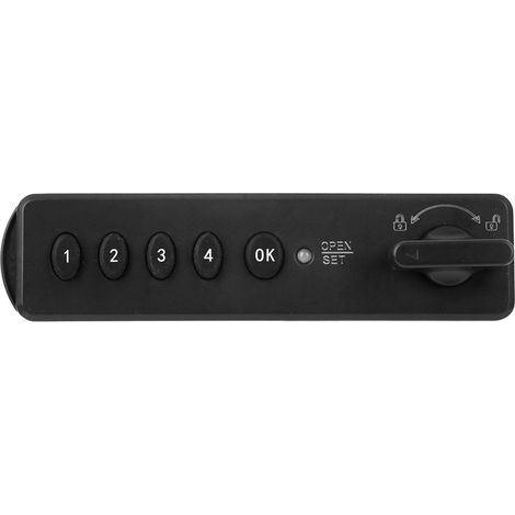 Serrure électronique intelligente à code, alarme et casier à code avec pêne plat pour armoire, salle de sport ou salle de bain. (1/5)