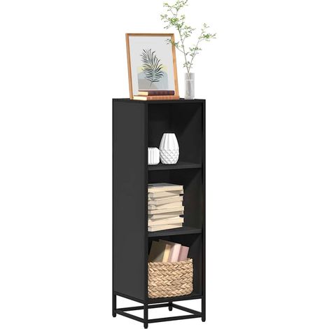 Bücherregal Schwarz 33,5x33x107,5 cm Holzwerkstoff