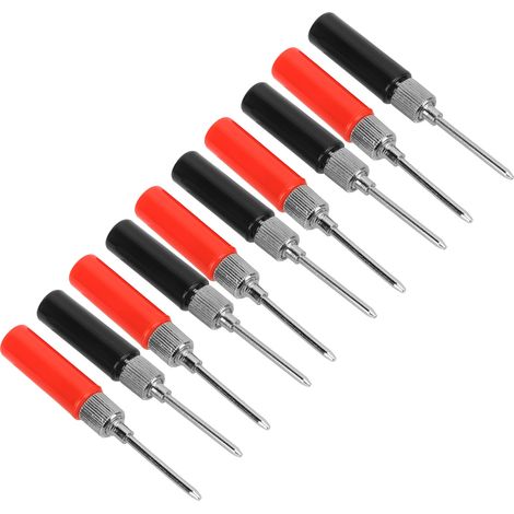 Jeu de 5 Pointes de Test 2mm sans Soudure pour Multimètre, Aiguilles de Mesure Rouge et Noir, 30VAC-60VDC 24A, Réf. J.30014 (1/5)