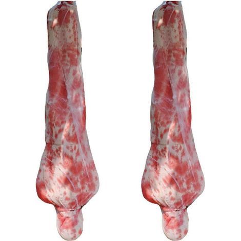 2 cadavres gonflables effrayants à suspendre pour Halloween, décoration extérieure, cadavre effrayant dans un sac, accessoire de maison hantée pour la Toussaint. (1/5)