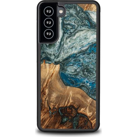 Custodia esclusiva Bewood per Samsung Galaxy S21 - Pianeti - Terra (1/4)