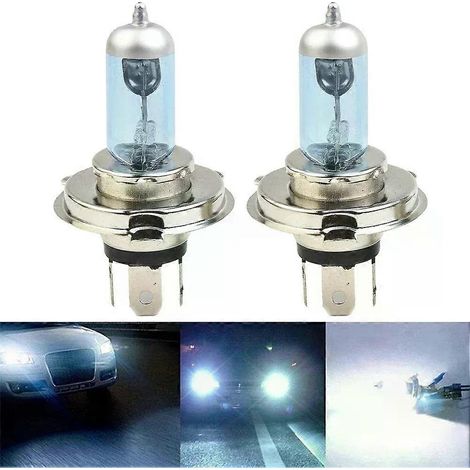 ampoules de phares de voiture H4 100W 6000K, type xénon halogène, LED blanche, accessoires auto (1/5)