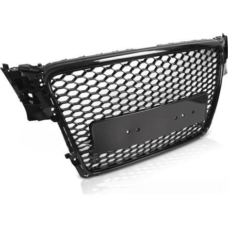 Calandre pour Audi A4 B8 de 2008 a 2011 Look Sport Noir Brillant PDC-42225486