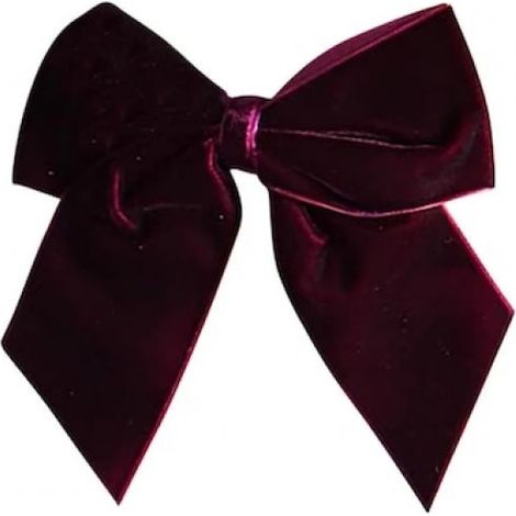 Bow - Flocked Ribbon - 5.1x7 Inches - Christmas Tree Decoration - Set of 12 (1/5)