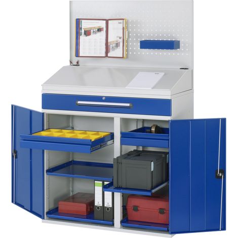 Rau Beistellschrank-Stehpult - Modell 04 BxTxH 1100x520x1110/1220/1770mm (1/4)